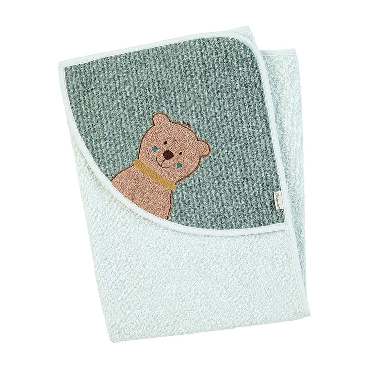 Sterntaler Kapuzenbadetuch Ben, Bär Ben, Alter: ab 0 Monaten, 80 x 80 cm, Hellgrün Ben (Hellgrün), B
