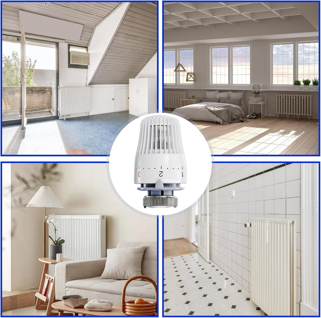 8 Stück Thermostatkopf Heizkörperventil, Thermostatkopf Kühlerthermostat, Smart Kühlerventil Ersatzk