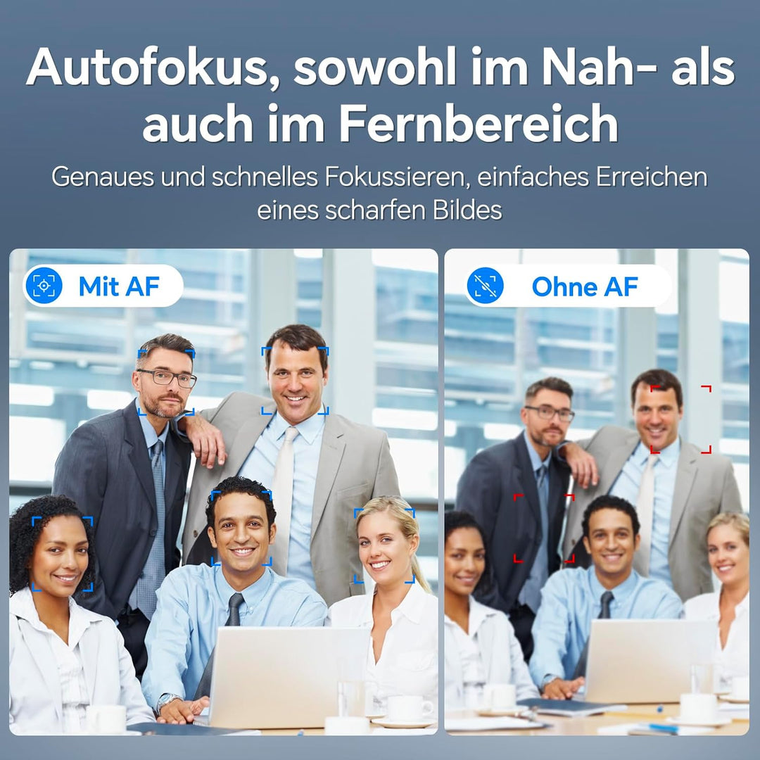 N newline Webcam 4k 30FPS PC Kamera mit 2 Mikrofon mit Sony Sensor, Aktualisiert Autofokus, Lichtkor