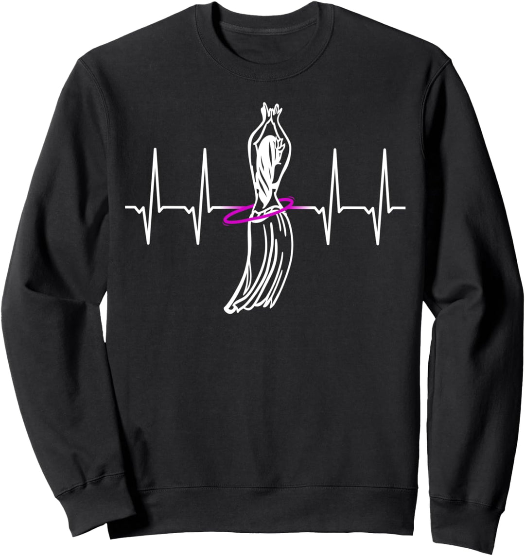 Hula-Hoop Herzschlag Hulern Fitness Tanz Sweatshirt