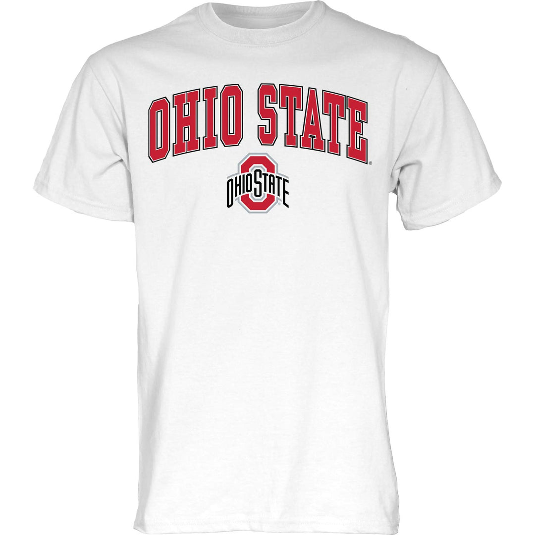 Blue 84 Herren T-Shirt Dark Heather Arching Over Ohio State Buckeyes L Ohio State Buckeyes White, Oh