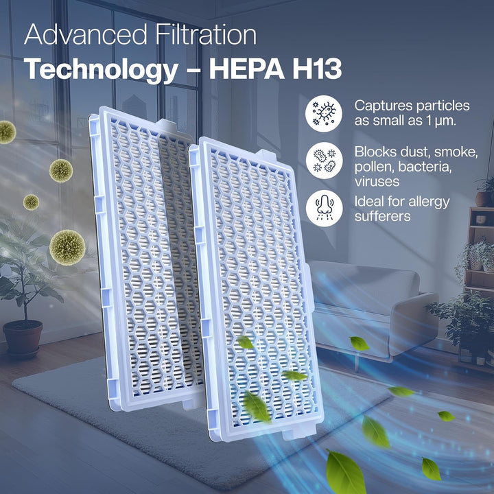 3 Filter für Miele Staubsauger [Compact C1 & C2, Complete C2 & C3, S8340] – 3 HEPA Filter und 3 Moto