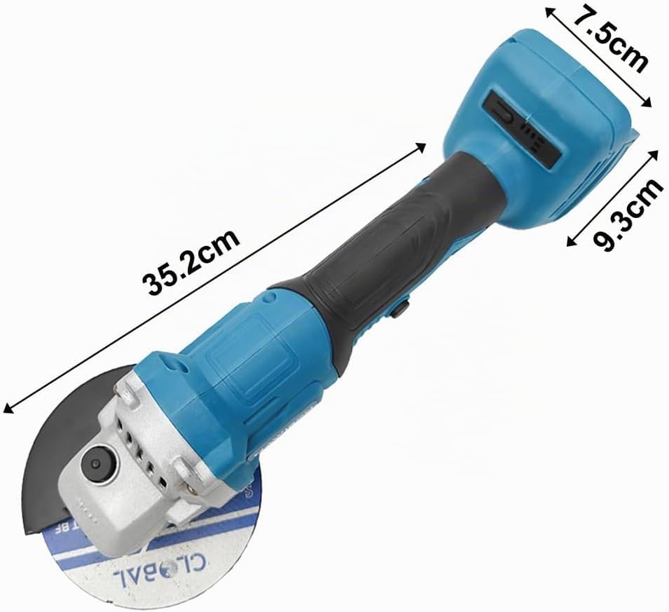Akku-Winkelschleifer mit 2 Akkus,12 Zubehörteilen,125mm Bürstenloser Winkelschleifer,11000U/min, zum