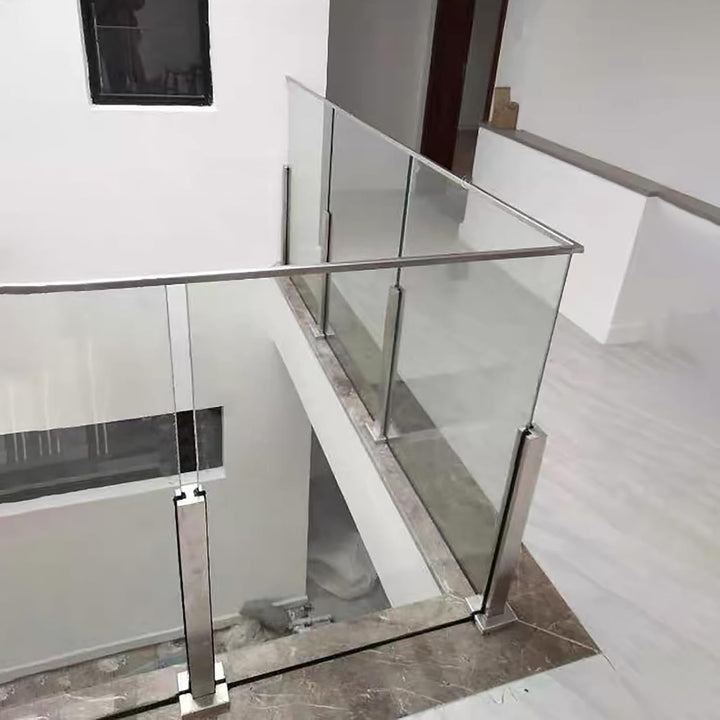 aus Edelstahl Glasgeländer pfosten mit Einsteckenden 60cm – Schwerlastbereich Glasmontageklemme für