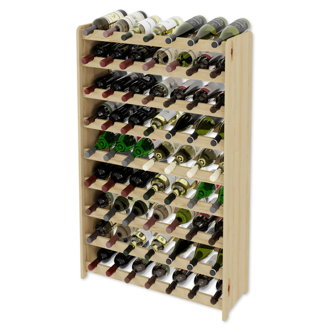 Lenmar, Wählen Sie Ihre Farbe, RW-3-63, Weinregal aus Holz, 118 x 72 x 26,5 cm, für 63 Flaschen, 9 l