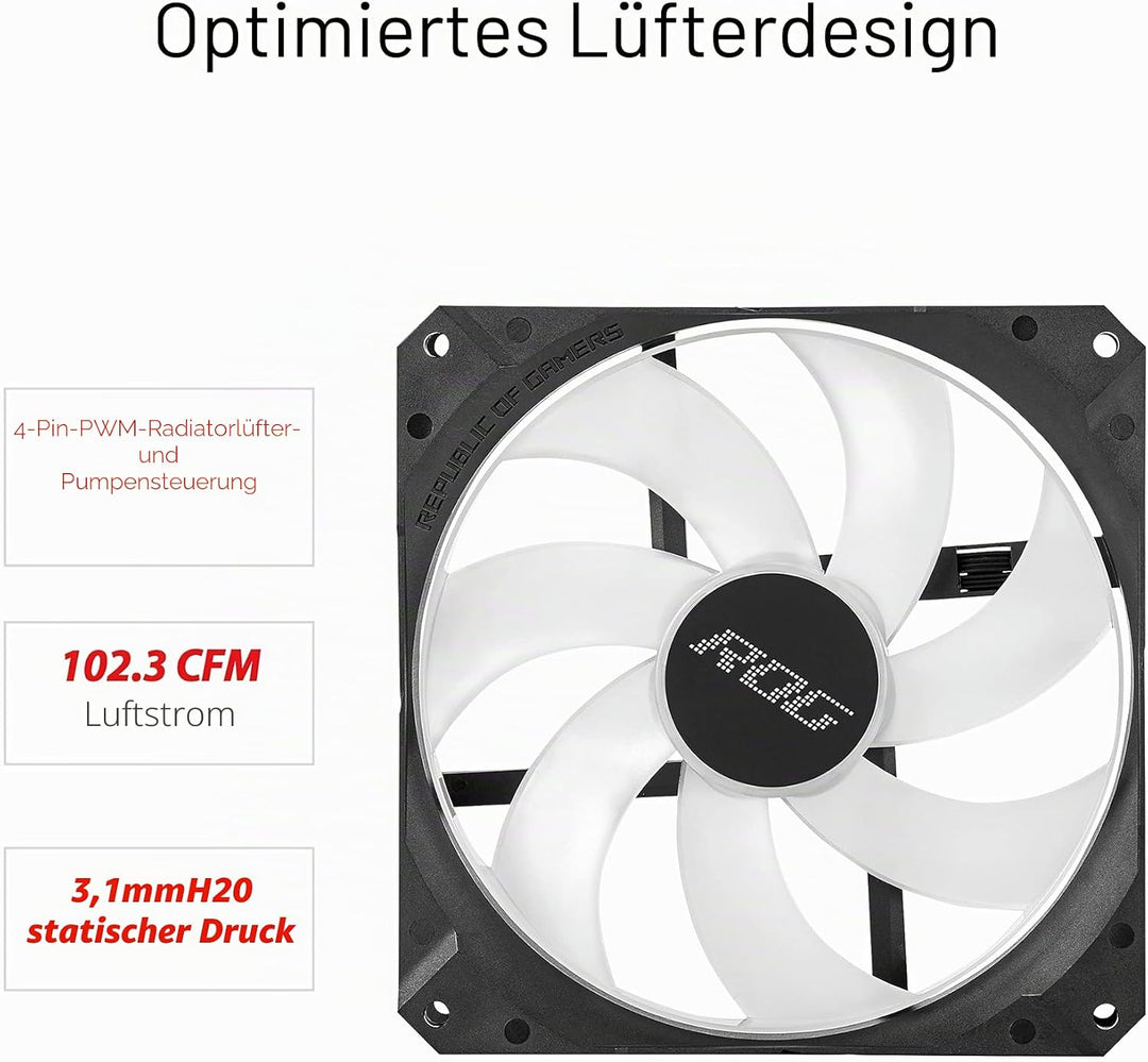 ASUS ROG STRIX LC II 240 ARGB All-in-One Flüssig-CPU-Wasserkühlung (Aura Sync, zwei adressierbare RO