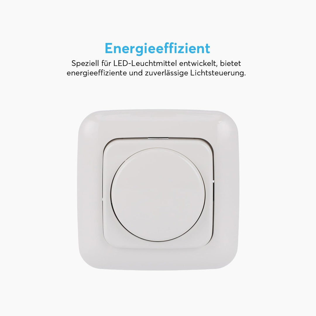 BUSCH-JÄGER, LED-Drehdimmer (LED Dimmer) 6523 U-102 (6523U 102) 6523U102 mit Zentralscheibe 2115-214