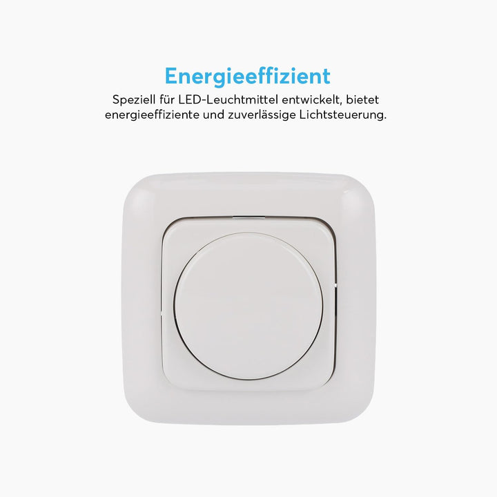 BUSCH-JÄGER, LED-Drehdimmer (LED Dimmer) 6523 U-102 (6523U 102) 6523U102 mit Zentralscheibe 2115-214