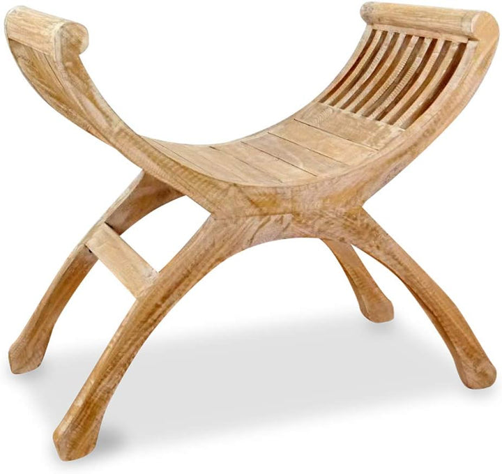 livasia Teakholz Hocker, für Garten u. Terrasse, Teakholzmöbel, Sitzhocker