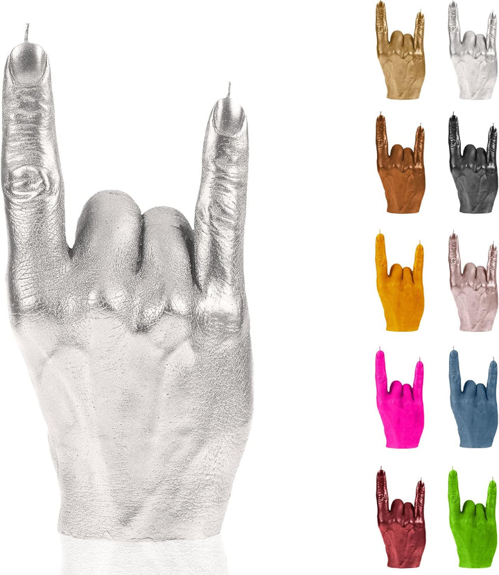 Candellana Hand RCK Kerze - Hand Figur - Coole Deko - Gothic Deko - Grunge Deko Kerze - Heavy Metal