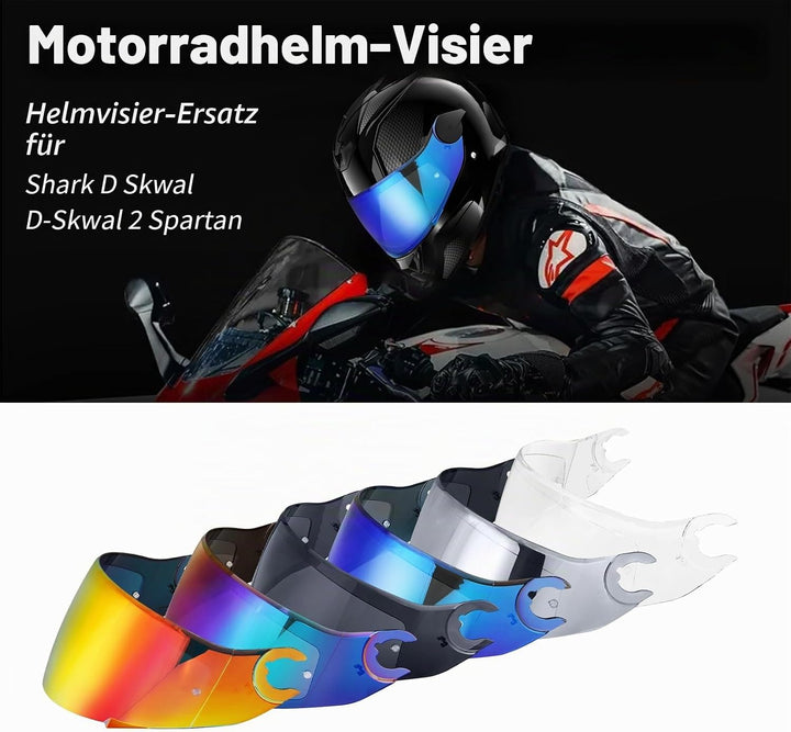 Helmvsier für Shark D Skwal D-Skwal 2 Spartan,Motorradhelm Visier,Motorrad Windschutz Helm Objektiv
