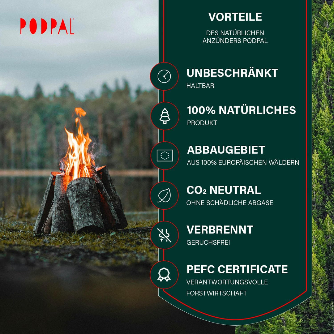 1000 Stück Herbst-Anzündwolle – 100% Holzwolle & Wachs, umweltfreundlich, geruchlos – Schnellzündend
