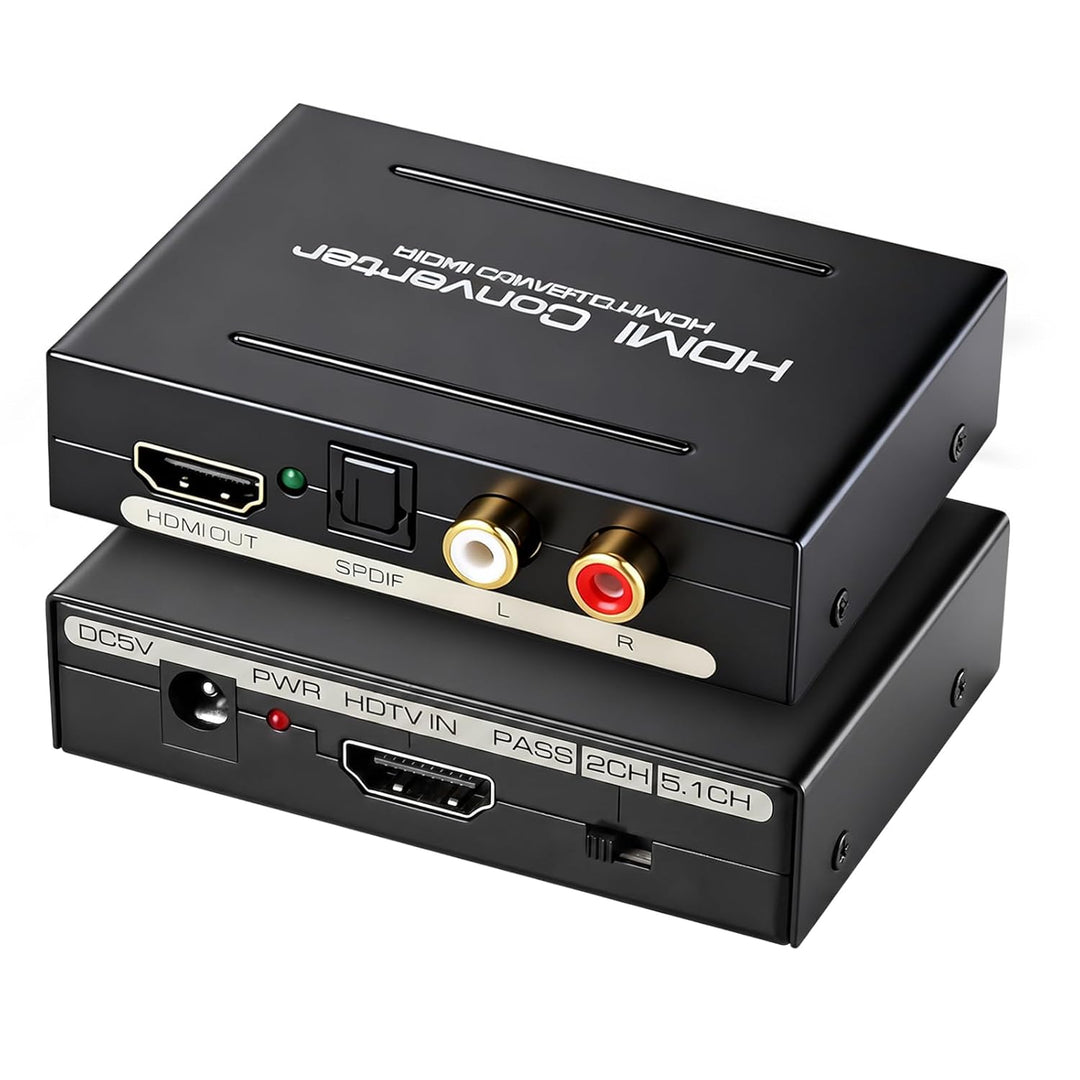 HDMI Audio Extractor, HDMI Audio Splitter 192KHz DAC Wandler Metall ARC Extraktor, 4K@30Hz Unterstüt