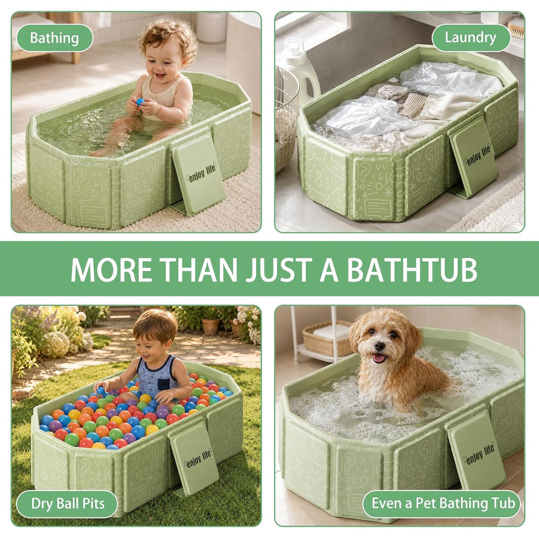 Faltbare Badewanne für Kinder, Tragbare Badewanne, Grosse Kleinkindbadewanne, Tragbares Duschbecken,