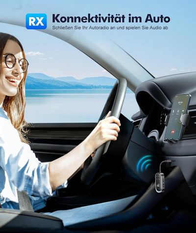 Mohard 2 in 1 Bluetooth Transmitter & Empfänger, AUX Bluetooth Adapter Klinke 3.5mm für Auto/TV/Ster