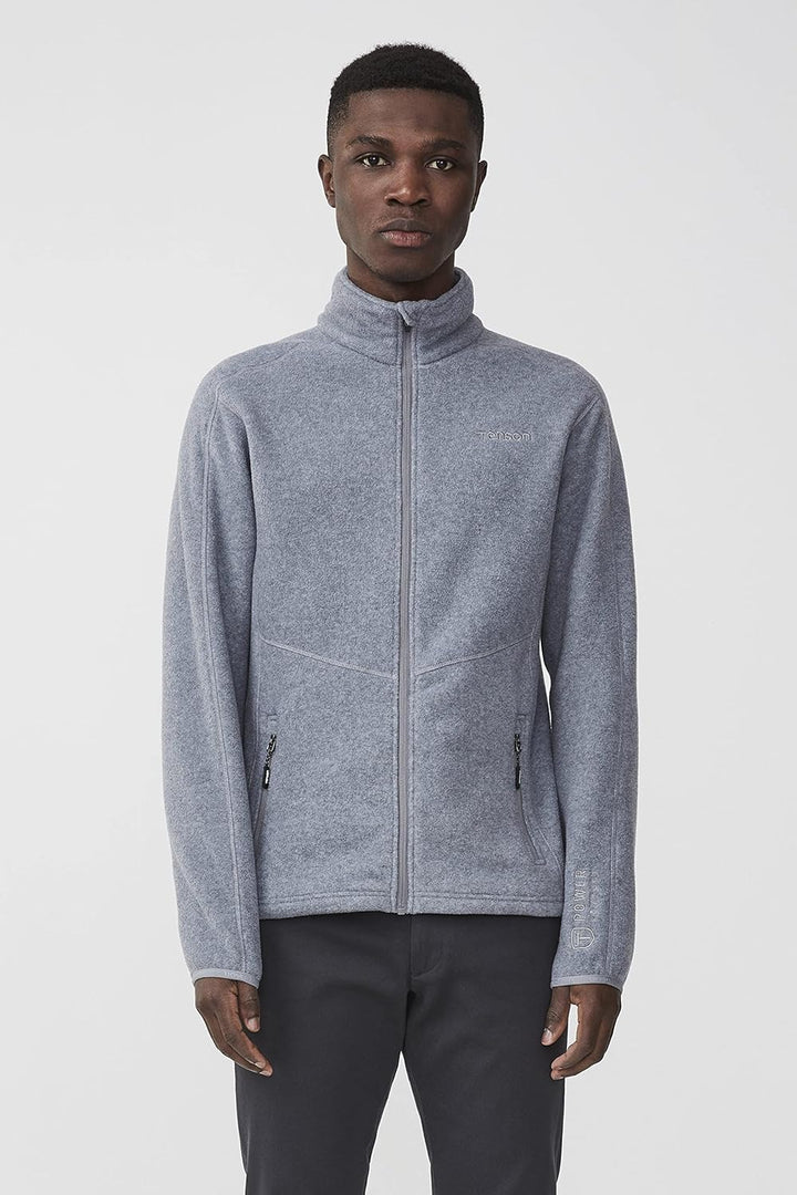 Tenson Heren Fleecejacke Miracle Fleece M Ns XXL Grau, XXL Grau