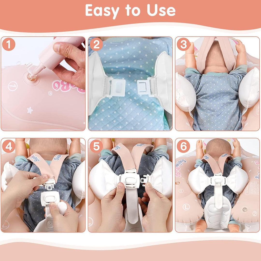 Schwimmring Baby ab 6-36 Monate, Schwimmring mit Sonnendach Entfernbar, Aufblasbare Schwimmtrainer m