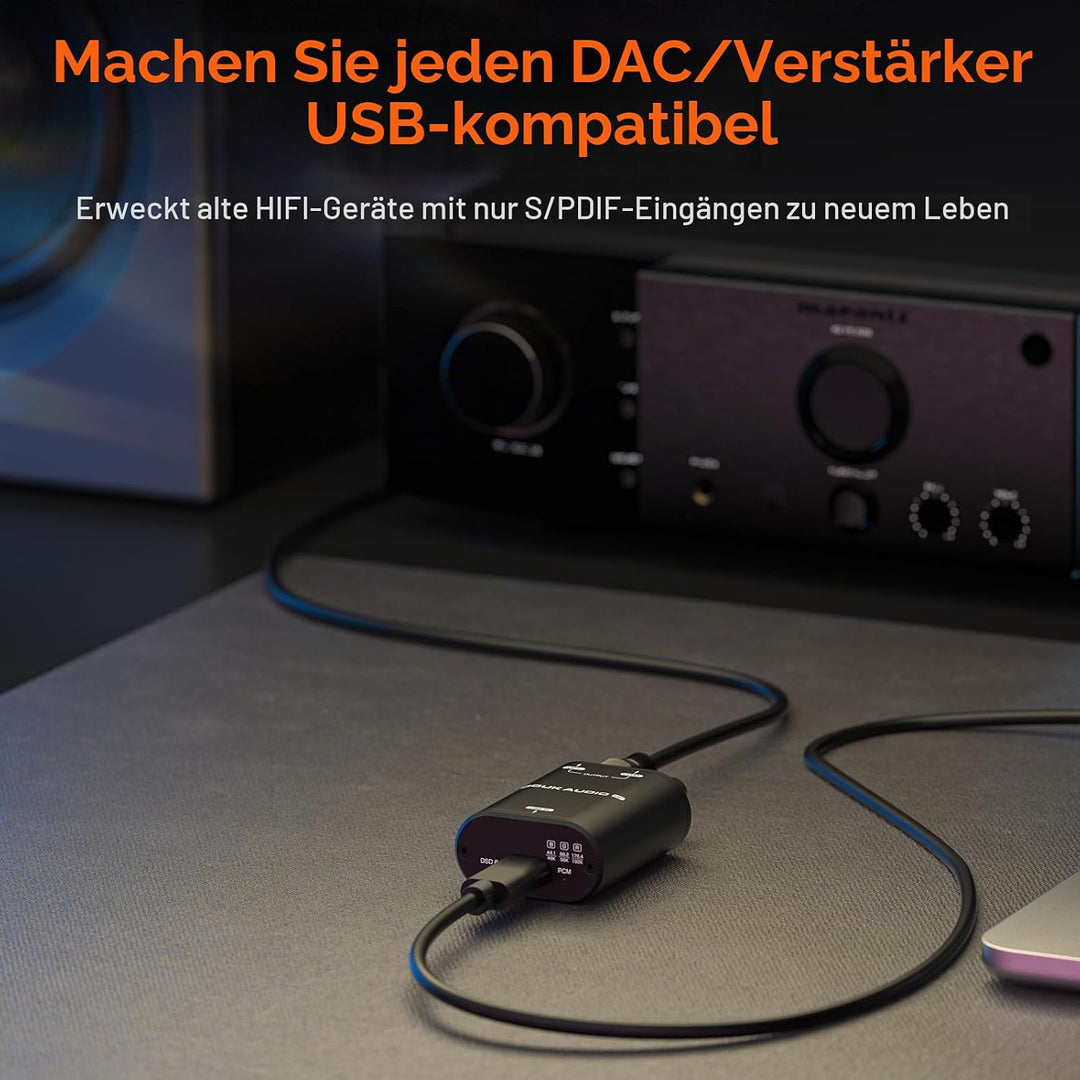 Douk Audio U2 USB Konverter XMOS XU208 Digitale Schnittstelle TOSLINK Koaxial DOP SPDIF Adapter DSD6