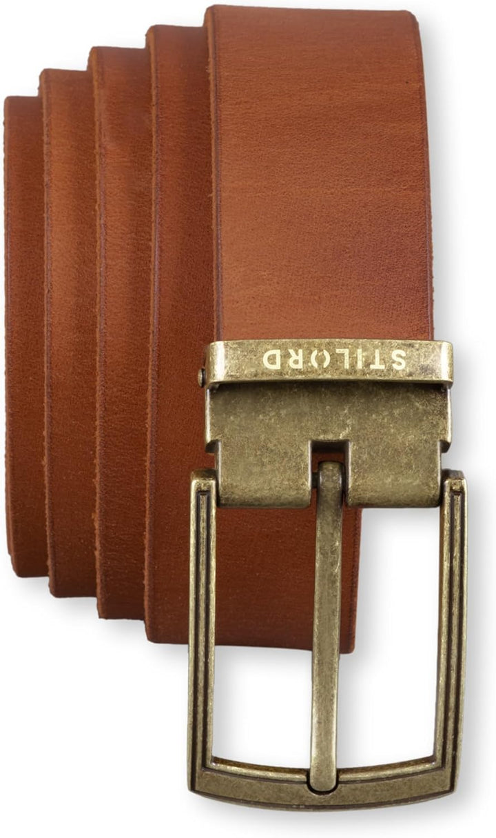 STILORD Ledergürtel Braun Männer Business oder Jeans Herren Gürtel aus echtem Büffel-Leder Universal
