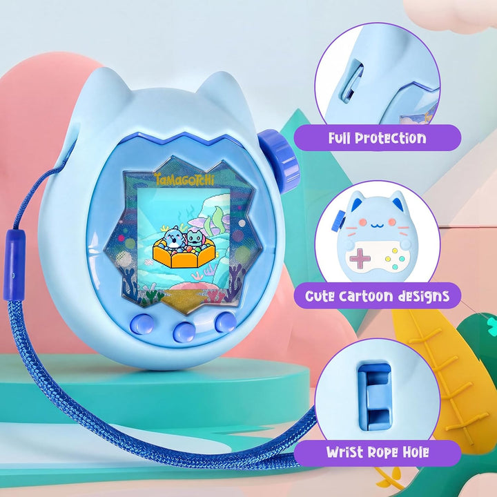 Silikon Hülle und Hartschalenkoffer kompatibel mit Tamagotchi Paradise Virtuelles Haustierspielzeug,
