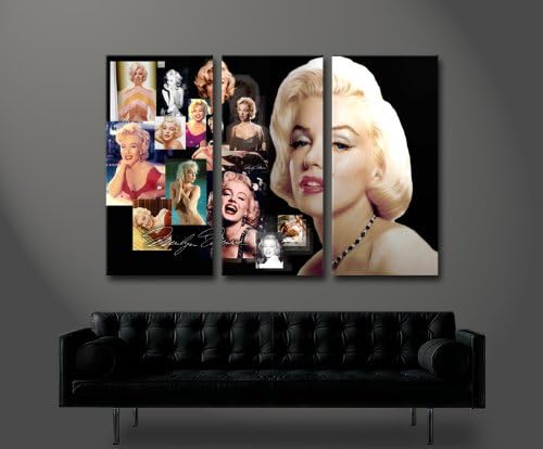 islandburner Bild Bilder auf Leinwand Marilyn Monroe V3 XXL Poster Leinwandbild Wandbild Dekoartikel