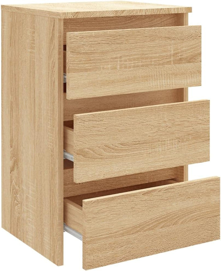 vidaXL 2X Nachttisch mit 3 Schubladen Nachtschrank Nachtkonsole Nachtkommode Schlafzimmer Schrank Ko