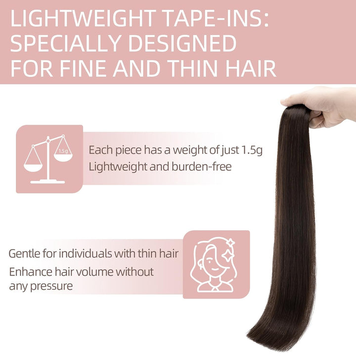 Silk-co Tape in Extensions Echthaar 20stk, leicht Version Tape Extensions Echthaar, Remy Haarextensi