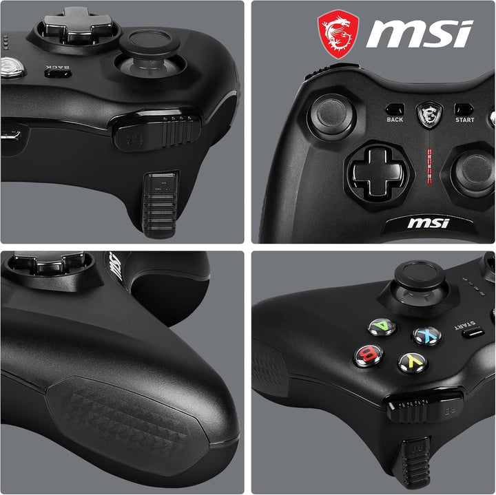 MSI FORCE GC30 V2 Kabelloser PC-Gamepad Controller - 2,4 GHz, 600mAh Li-Ionen-Akku, austauschbare D-