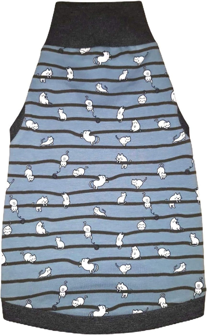 Kotomoda Sphynx Katzen Kleidung Rollkragen Kleine Katzen blau (L), L