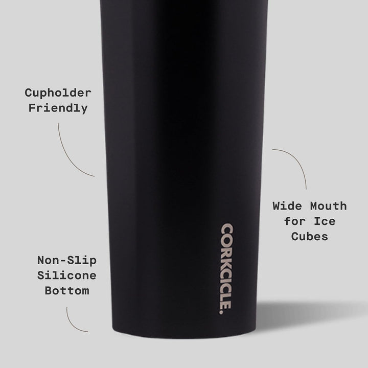 Corkcicle Isolierte Kantinen-Reise-Wasserflasche, dreifach isolierter Edelstahl, leicht zu greifende
