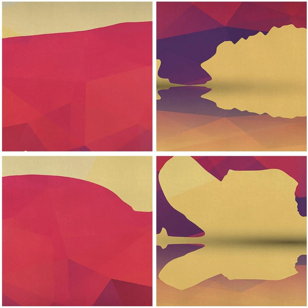 Panorama Bilder auf Leinwand 100x40cm Leinwandbild Bison Illustration Bunt Grafik Gross Wanddeko Bil