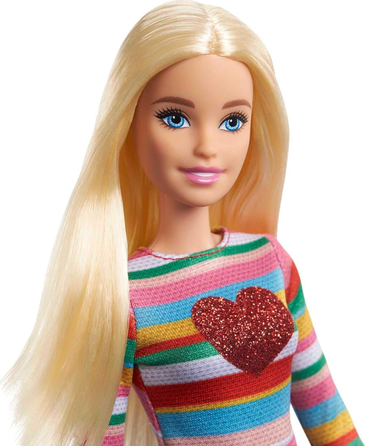 Barbie Puppe, Malibu Adventure for Two Serie, blonden Haaren, Herz Shirt, Denim Shirt, inkl Puppe, G