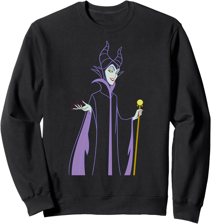 Disney Maleficent Smirk Line Art Portrait Sweatshirt