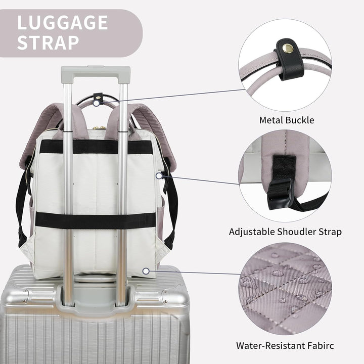 EMPSIGN 17-Zoll-Laptop-Rucksack für Damen, ideal für Arbeit, Reisen und Uni, geräumig, wasserabweise