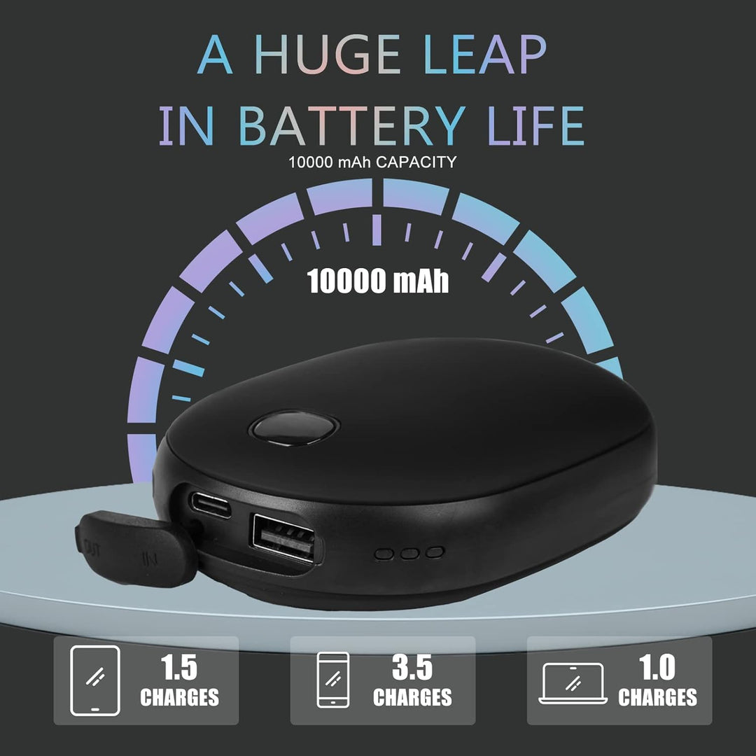 Hand Warmers Rechargetable, OHLGT 10000mAh Electric Hand Warmer Reusable, Portable Electric Hand Hea