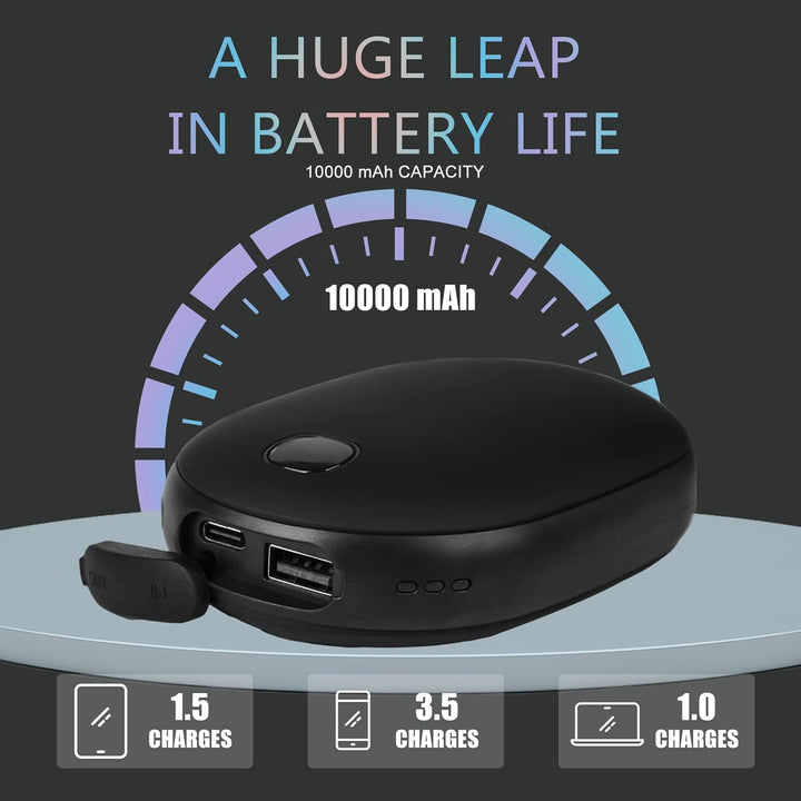 Hand Warmers Rechargetable, OHLGT 10000mAh Electric Hand Warmer Reusable, Portable Electric Hand Hea