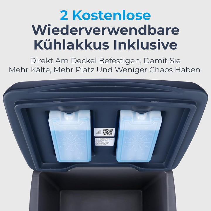 Subcold Kühlbox mit 2 Kühlakkus - Leichte isolierte Kühlbox | Isolierte Kühlbox für Reisen, Auto, Pi