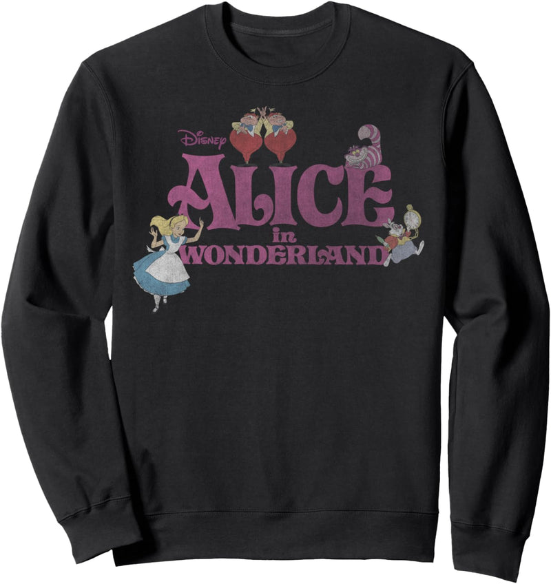 Disney Alice In Wonderland Group Shot Movie Logo Sweatshirt