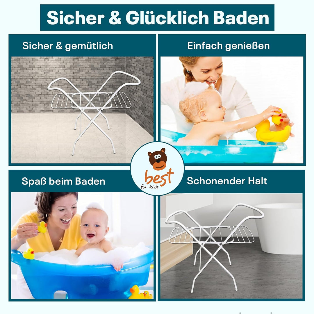 Universalständer für Babywannen, 84 und 100 cm , mit oder ohne Ablage, weiss, ohne Babywanne (100 cm