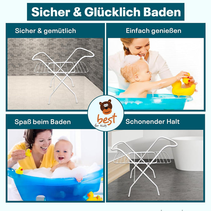 Universalständer für Babywannen, 84 und 100 cm , mit oder ohne Ablage, weiss, ohne Babywanne (100 cm