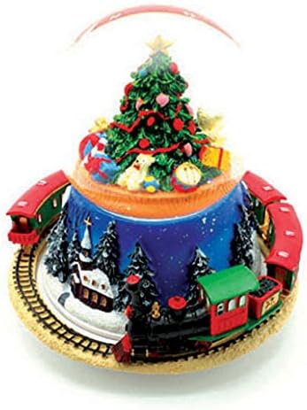 Spieluhrenwelt MMM GmbH, 858263 Spieluhr Schneekugel mit Tannenbaum und Zug