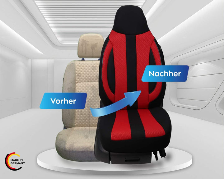 BREMER SITZBEZÜGE Mass Piloten Auto Schonbezüge kompatibel mit Renault Master 3 Fahrer &amp; Beifahrer a