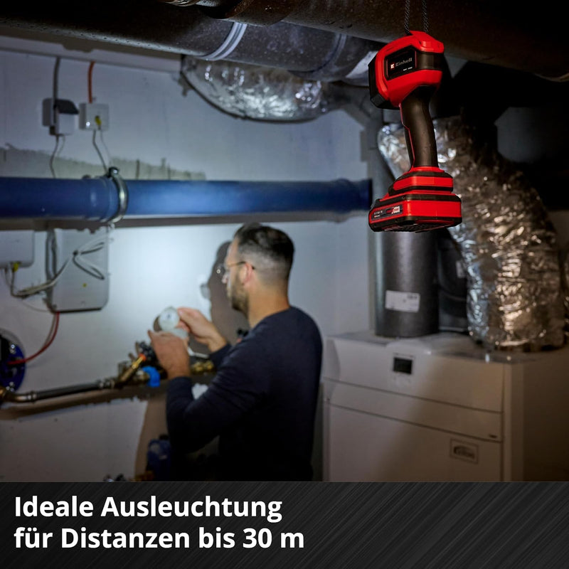 Einhell Akku-Lampe TC-CL 18/350 Li-Solo Power X-Change (18 V, 350 lm, 7000 K, 30 m Leuchtweite, schw