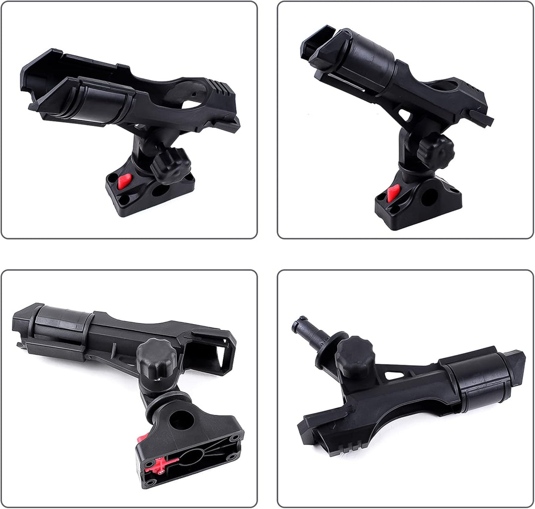 2 PCS Angeln Boot Rutenhalter mit Halterung, Angelrute Racks Kit 360 Grad einstellbar, für Fischerbo