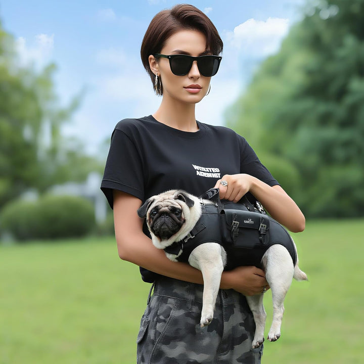 Wakytu Tragehilfe für kleine Hunde, Hebegeschirr, verstellbare gepolsterte atmungsaktive Gurte. Für