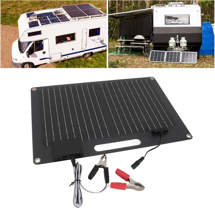 100 W Tragbares Solarpanel, USB-Ausgänge, Schnelles Aufladen, Hocheffizientes Solarpanel-Ladegerät f