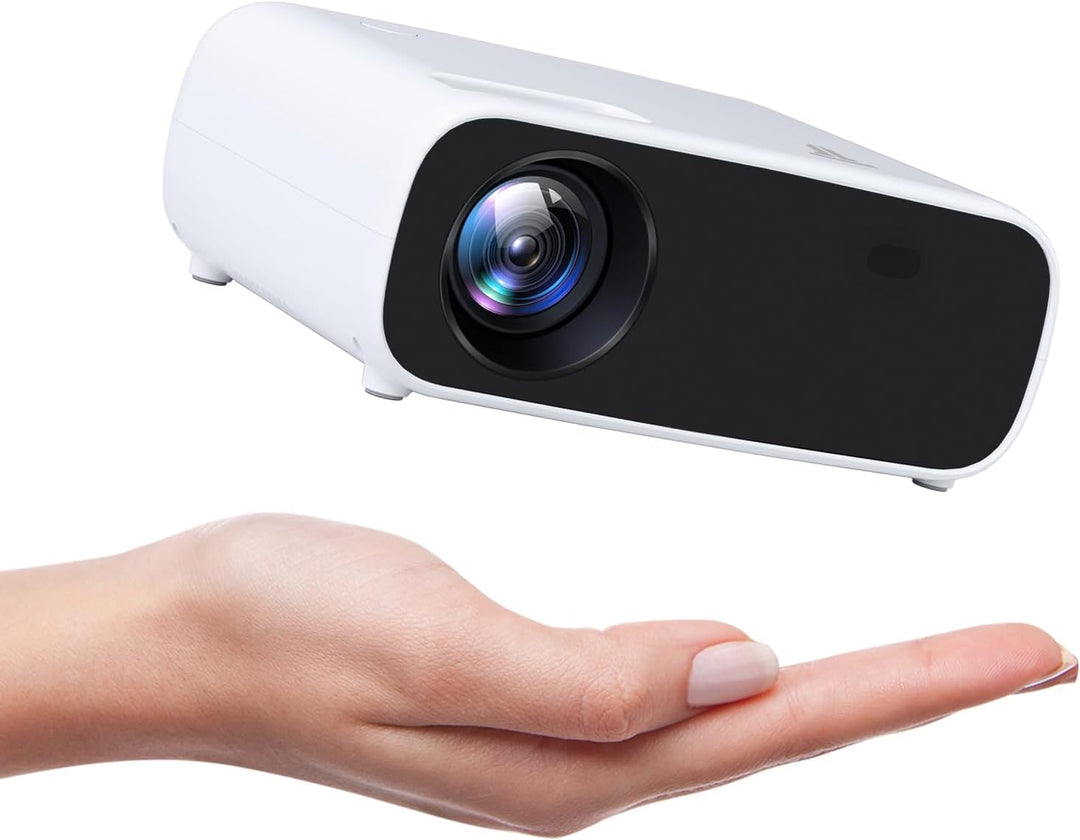 Wielio 4K Beamer, Full HD 1080P Projektor, 5G WiFi Bluetooth Projector, 18000 Lumens Heimkino Mini B
