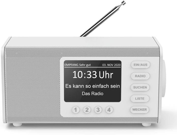 Hama DAB Radio mit DAB+/DAB und FM DR1000DE (Digitalradio mit grossem Display, Küchenradio mit einfa