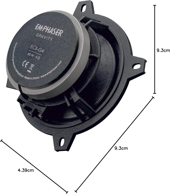 EMPHASER ECX-G4 – 10 cm / 4“ Auto Lautsprecher, Koaxial System für PKWs und Reisemobile, Sound Syste