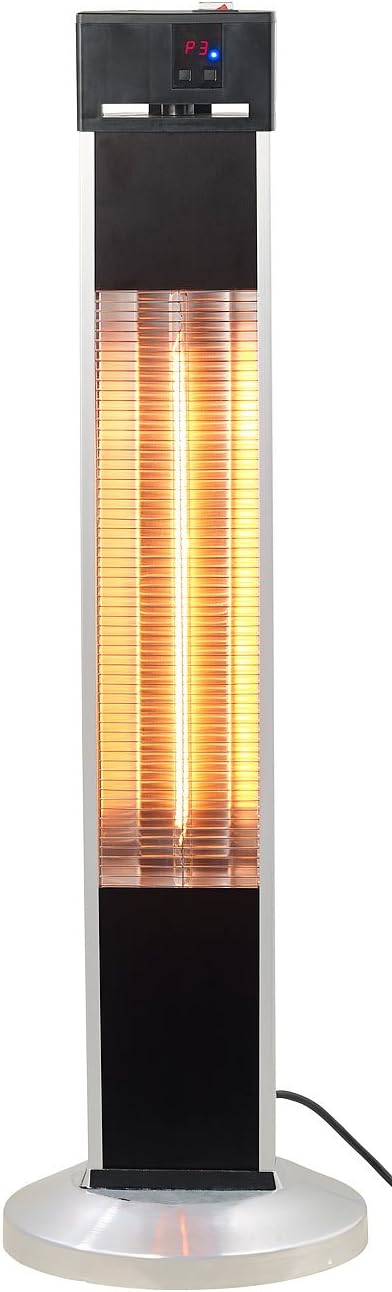 Semptec Urban Survival Technology Infrarot Heizstrahler: IR-Stand-Heizstrahler, Fernbedienung, Timer